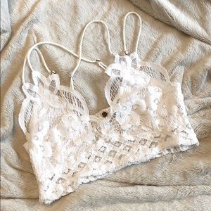 Free People White Bralette